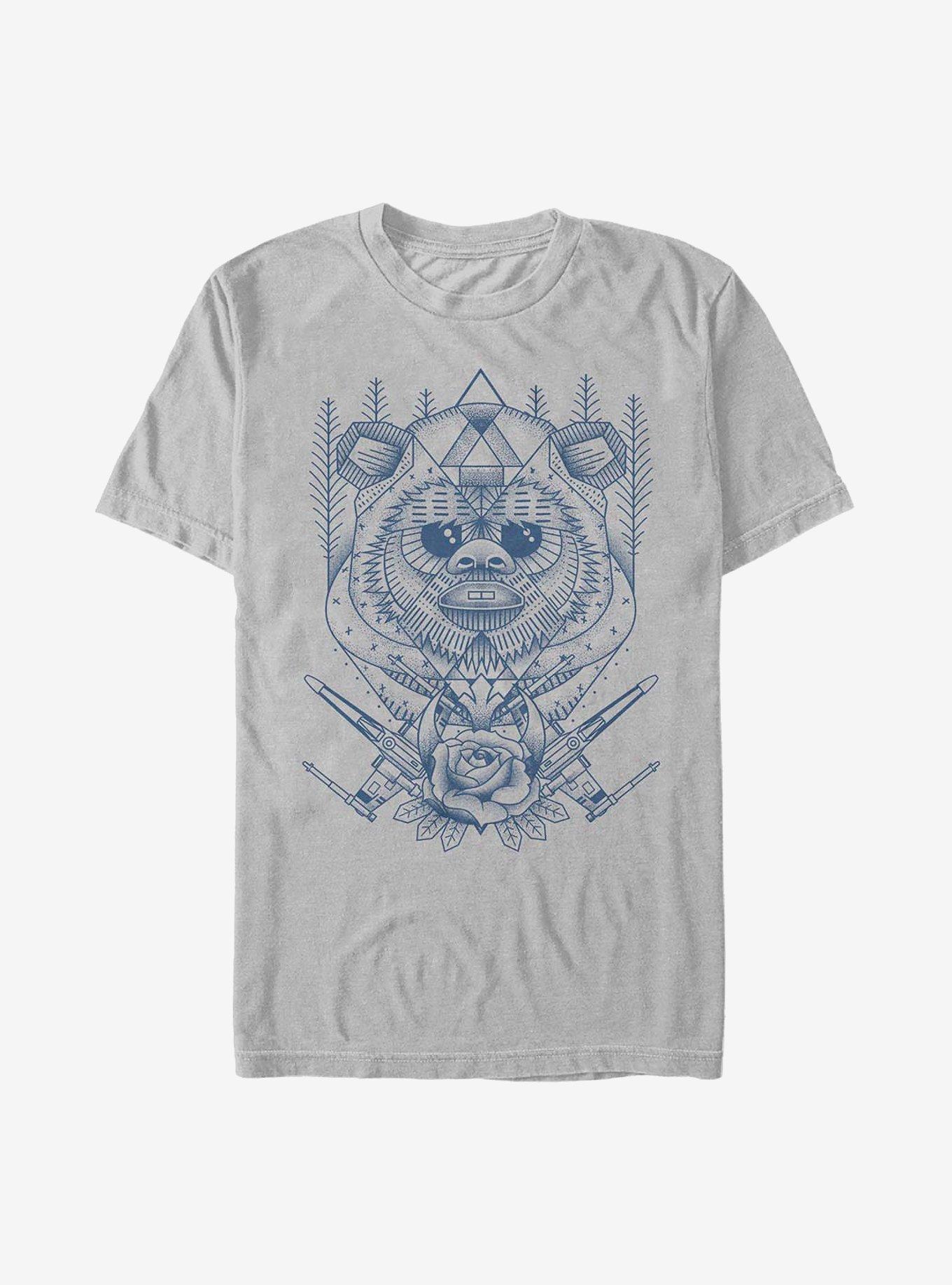 Star Wars Ewok Sketch T-Shirt, SILVER, hi-res