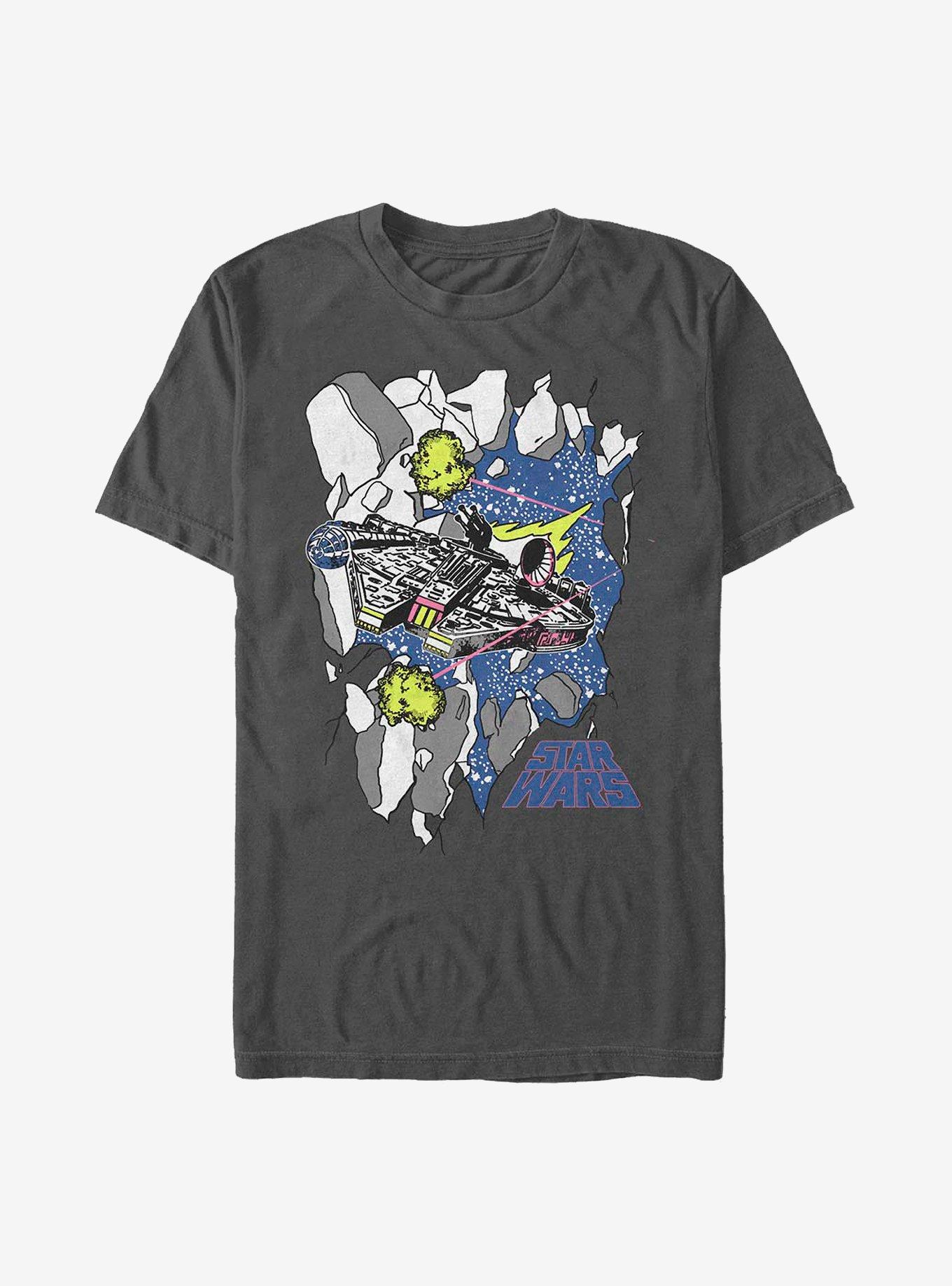 Star Wars Falcon Break Through T-Shirt, CHARCOAL, hi-res