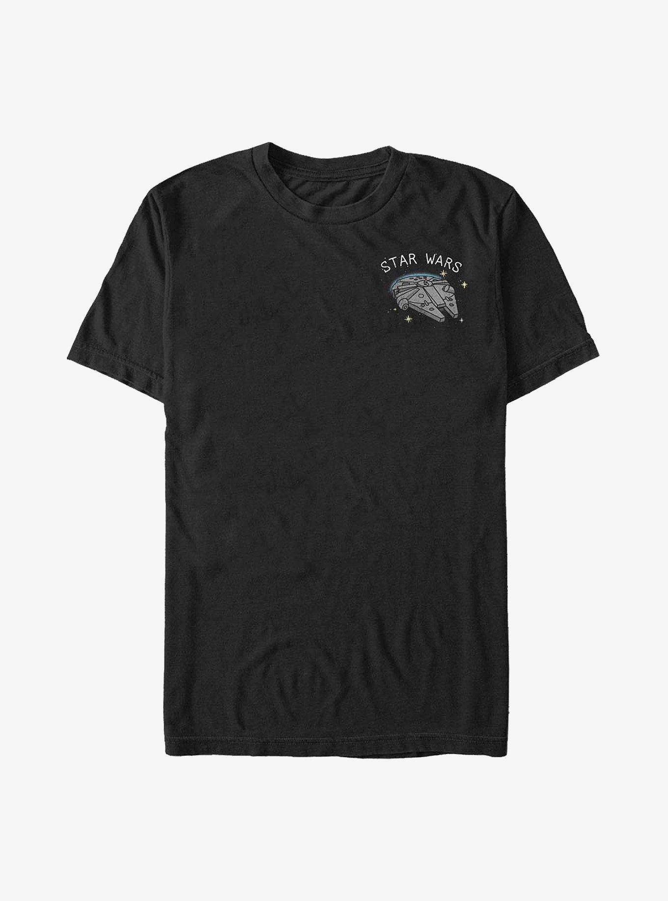 Star Wars Falcon Badge T-Shirt, BLACK, hi-res