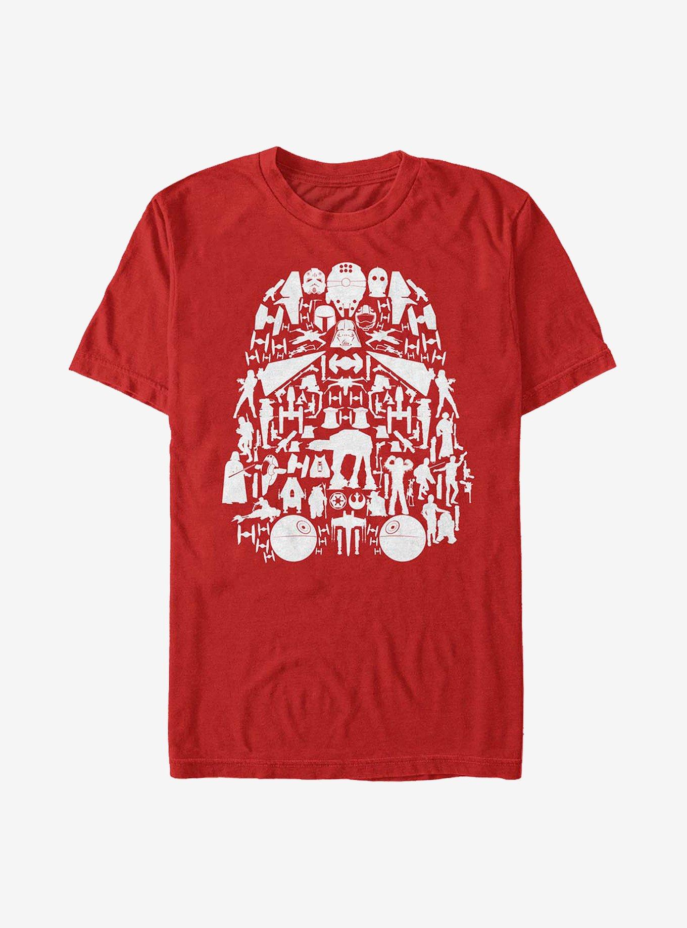 Star Wars Storm Trooper Filled Collage T-Shirt, RED, hi-res