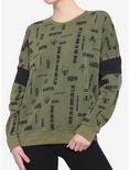 Her Universe Star Wars Boba Fett Logos Girls Sweatshirt, BLACK, hi-res