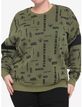 Her Universe Star Wars Boba Fett Logos Girls Sweatshirt Plus Size, , hi-res