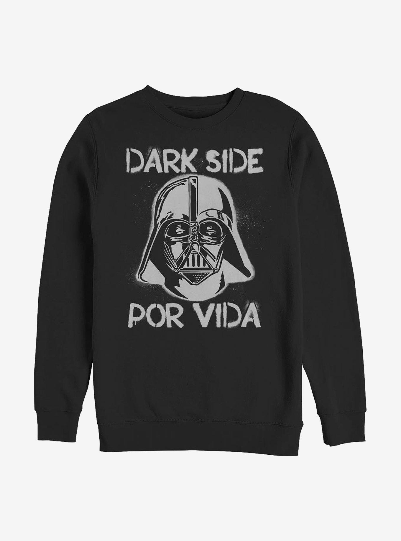 Star Wars Dark Side Por Vida Crew Sweatshirt, BLACK, hi-res