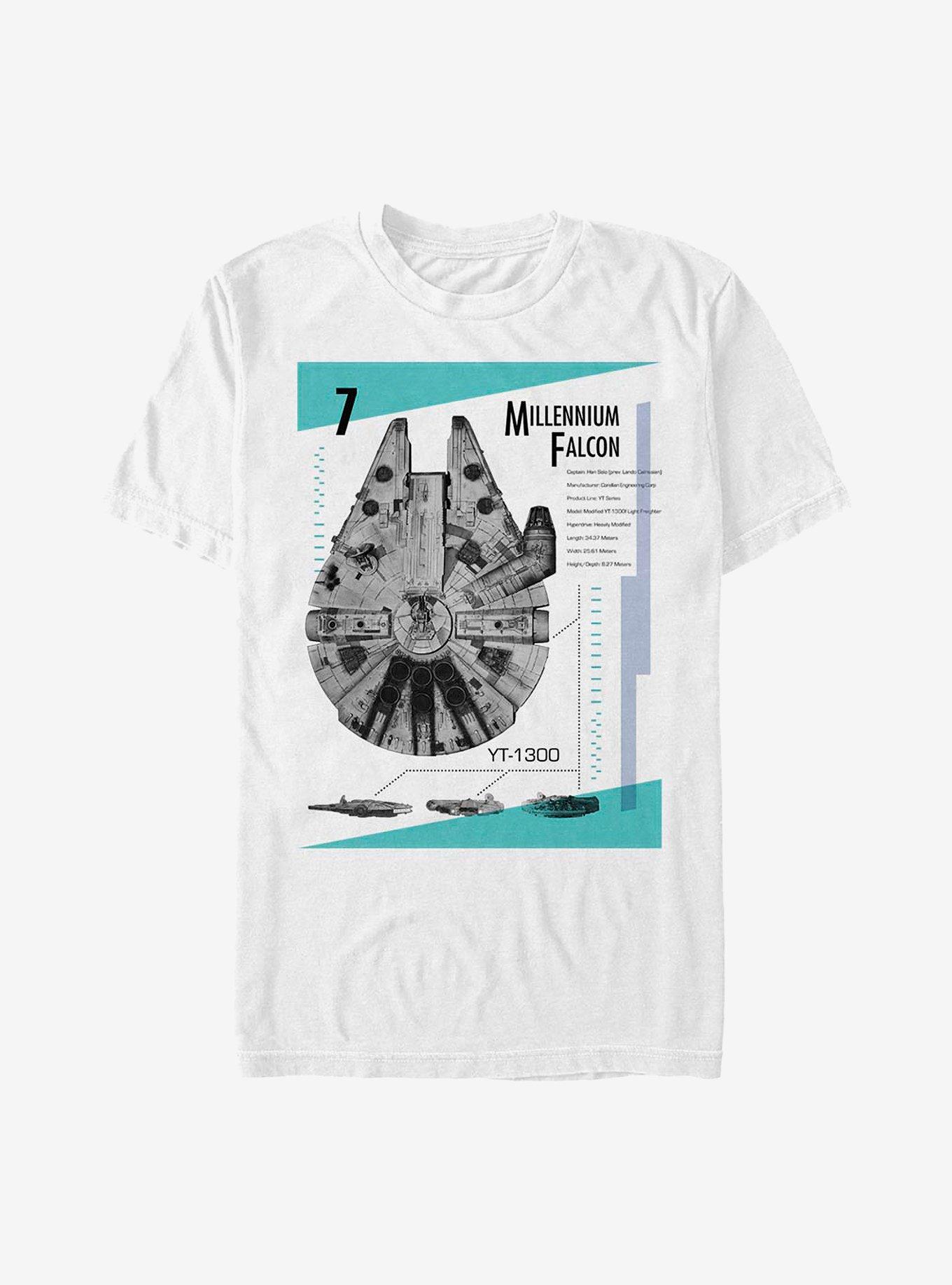 Star Wars Falcon Specifics T-Shirt, WHITE, hi-res