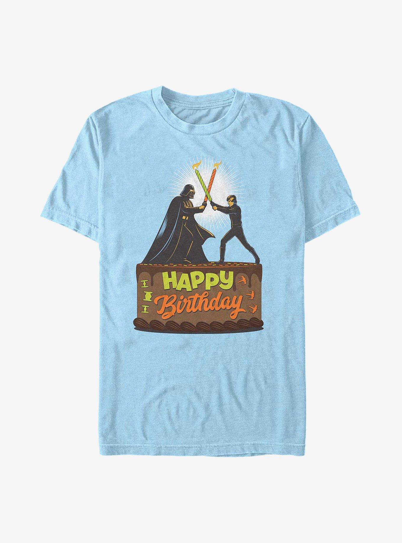 Star Wars Happy Birthday Cake T-Shirt, LT BLUE, hi-res