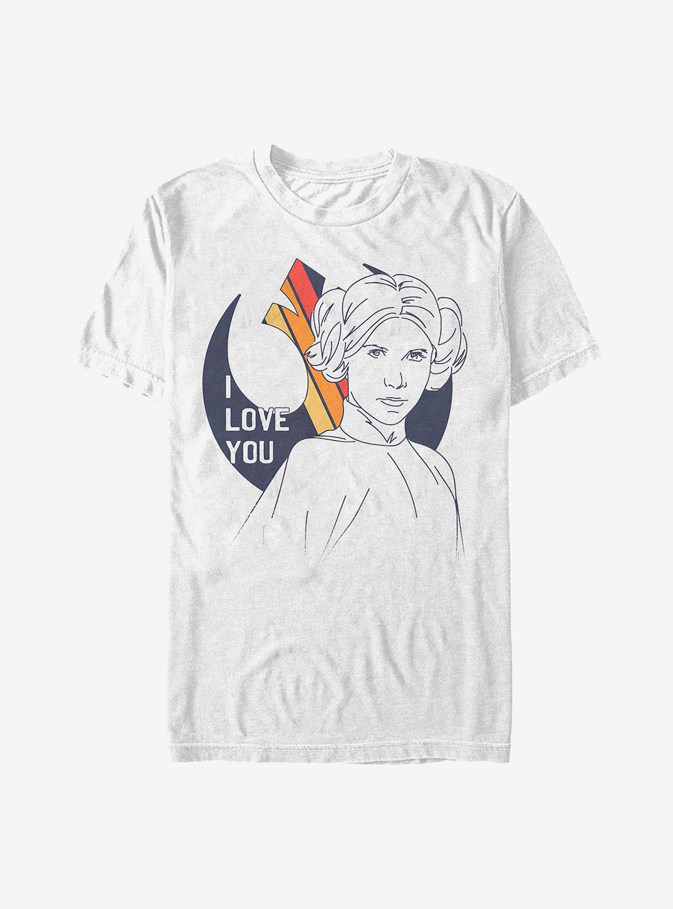 Star Wars I Love You Outline T-Shirt, WHITE, hi-res