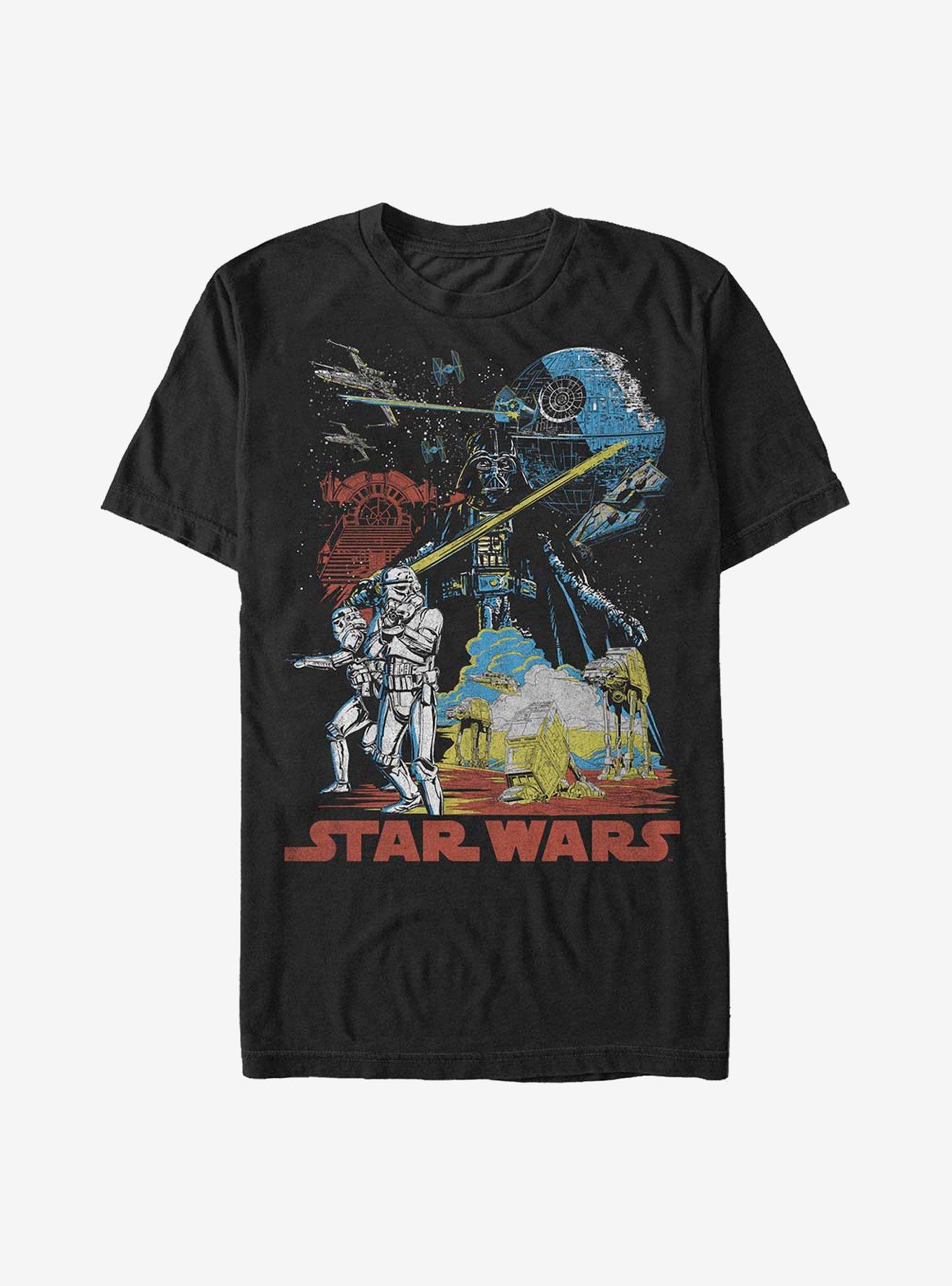 Star Wars Space Poster T-Shirt, BLACK, hi-res