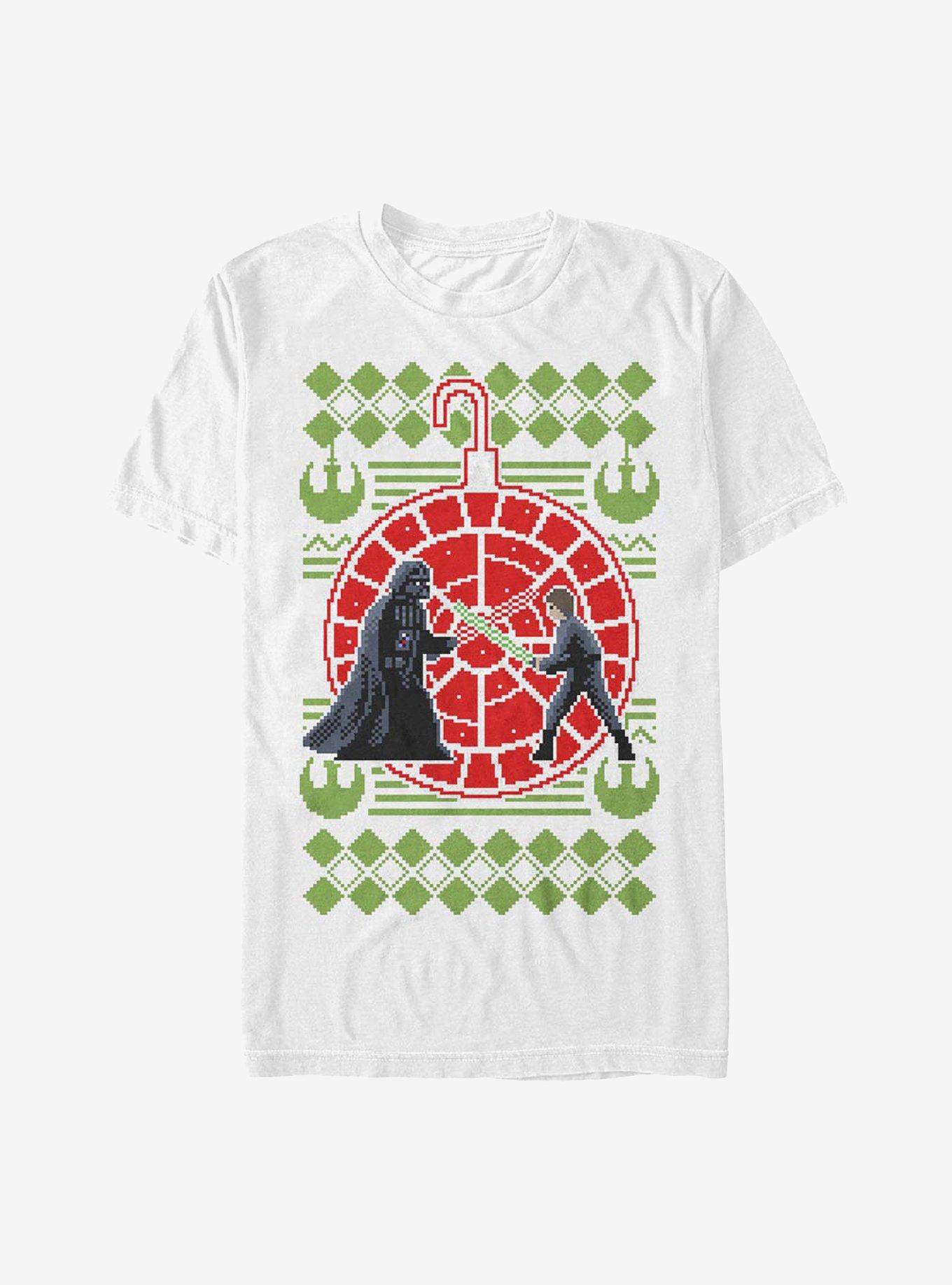Star Wars Ugly Holiday Merry Duel T-Shirt, , hi-res