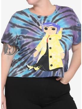 Coraline Doll Tie-Dye Girls Crop T-Shirt Plus Size, , hi-res