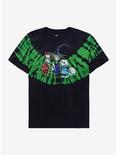 The Nightmare Before Christmas Green & Black Lock Shock & Barrel Tie-Dye Boyfriend Fit Girls T-Shirt, MULTI, hi-res