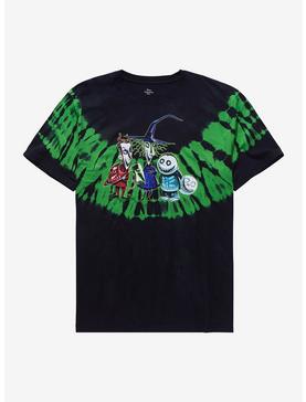 The Nightmare Before Christmas Green & Black Lock Shock & Barrel Tie-Dye Boyfriend Fit Girls T-Shirt, , hi-res