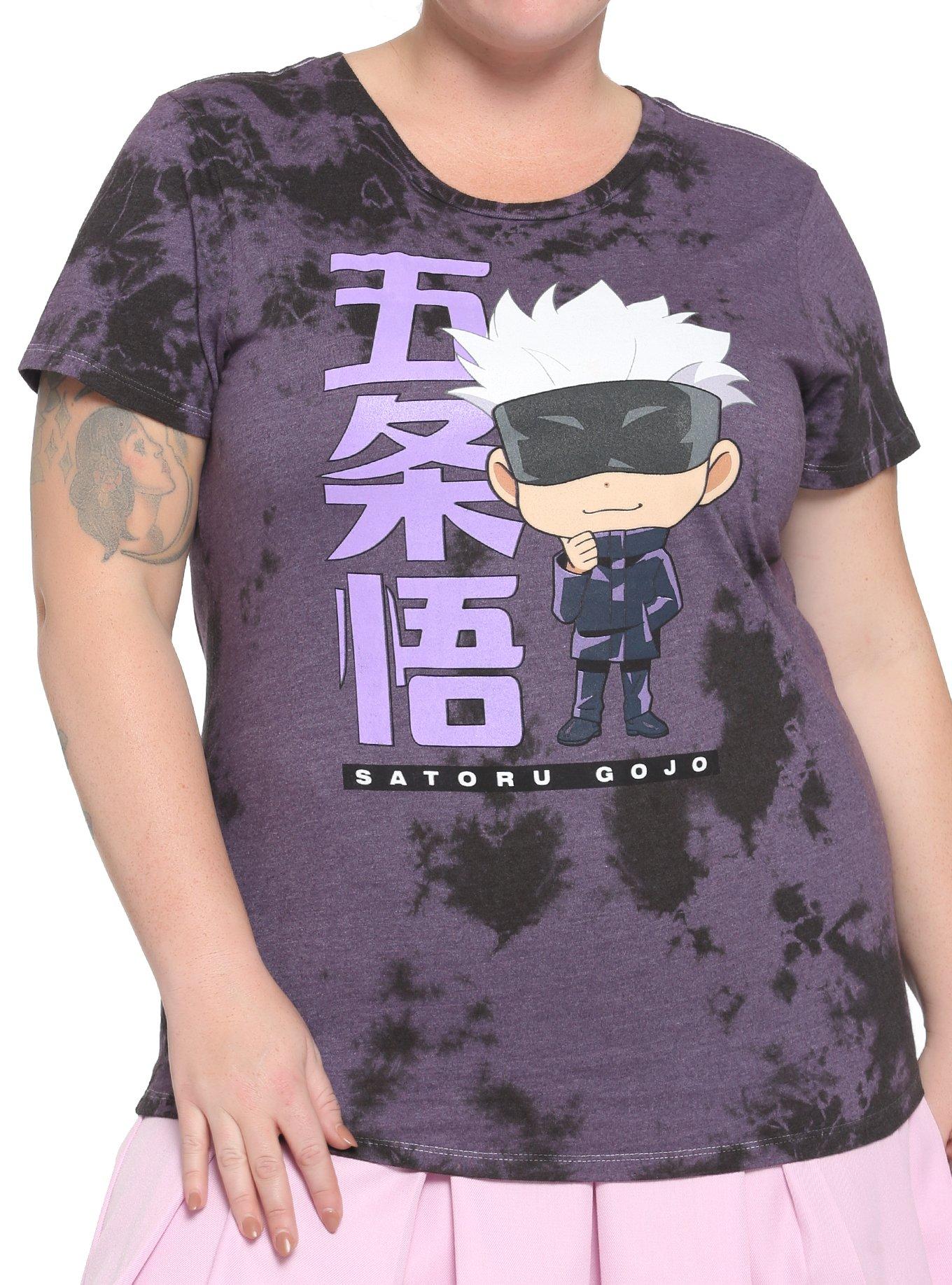 Jujutsu Kaisen Chibi Satoru Gojo Wash Boyfriend Fit Girls T-Shirt Plus Size, MULTI, hi-res