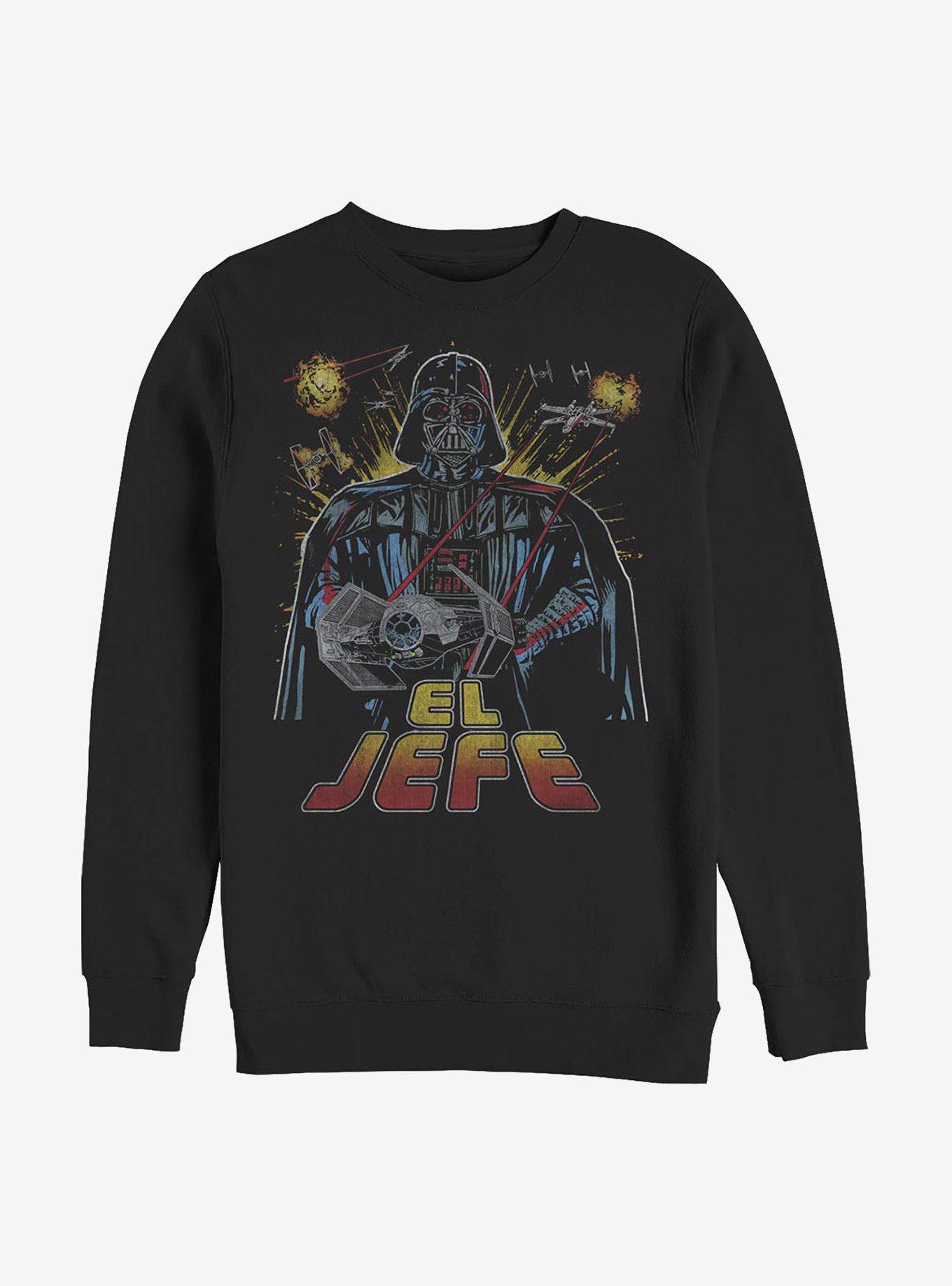 Star Wars El Jefe Crew Sweatshirt, BLACK, hi-res