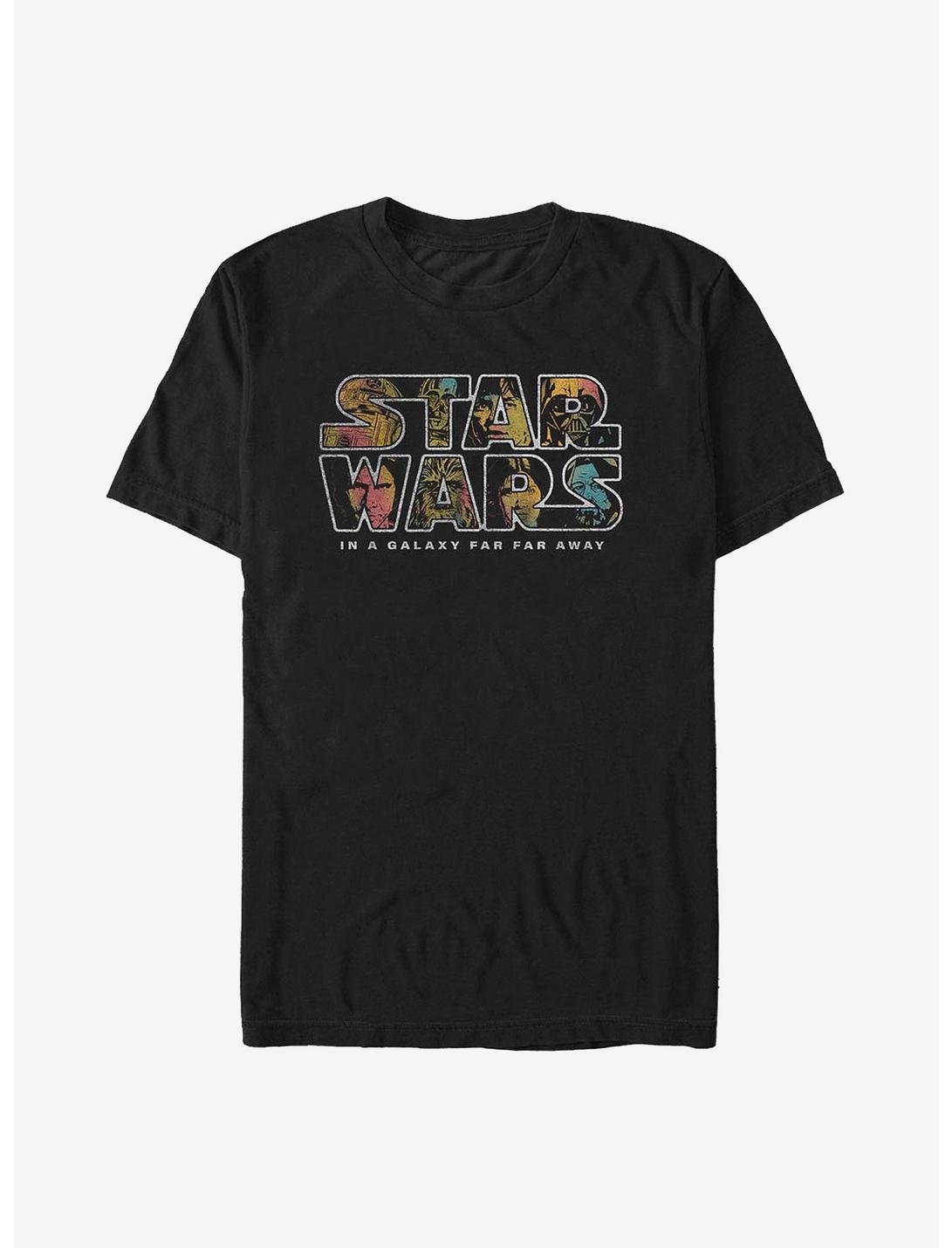 Star Wars Pop Logo Fill T-Shirt, BLACK, hi-res