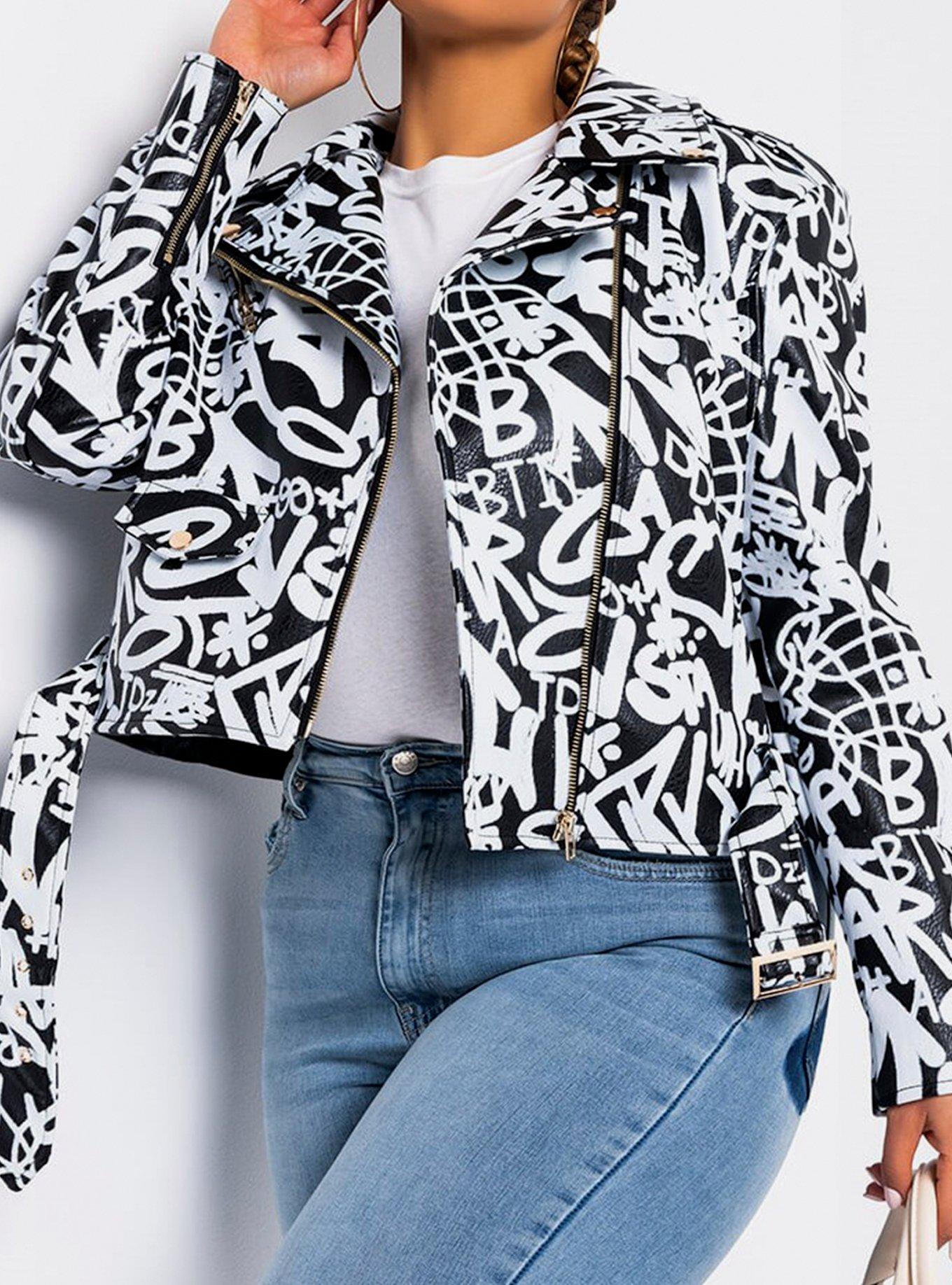 Azalea Wang No Games Moto Jacket Plus Size, BLACK, hi-res