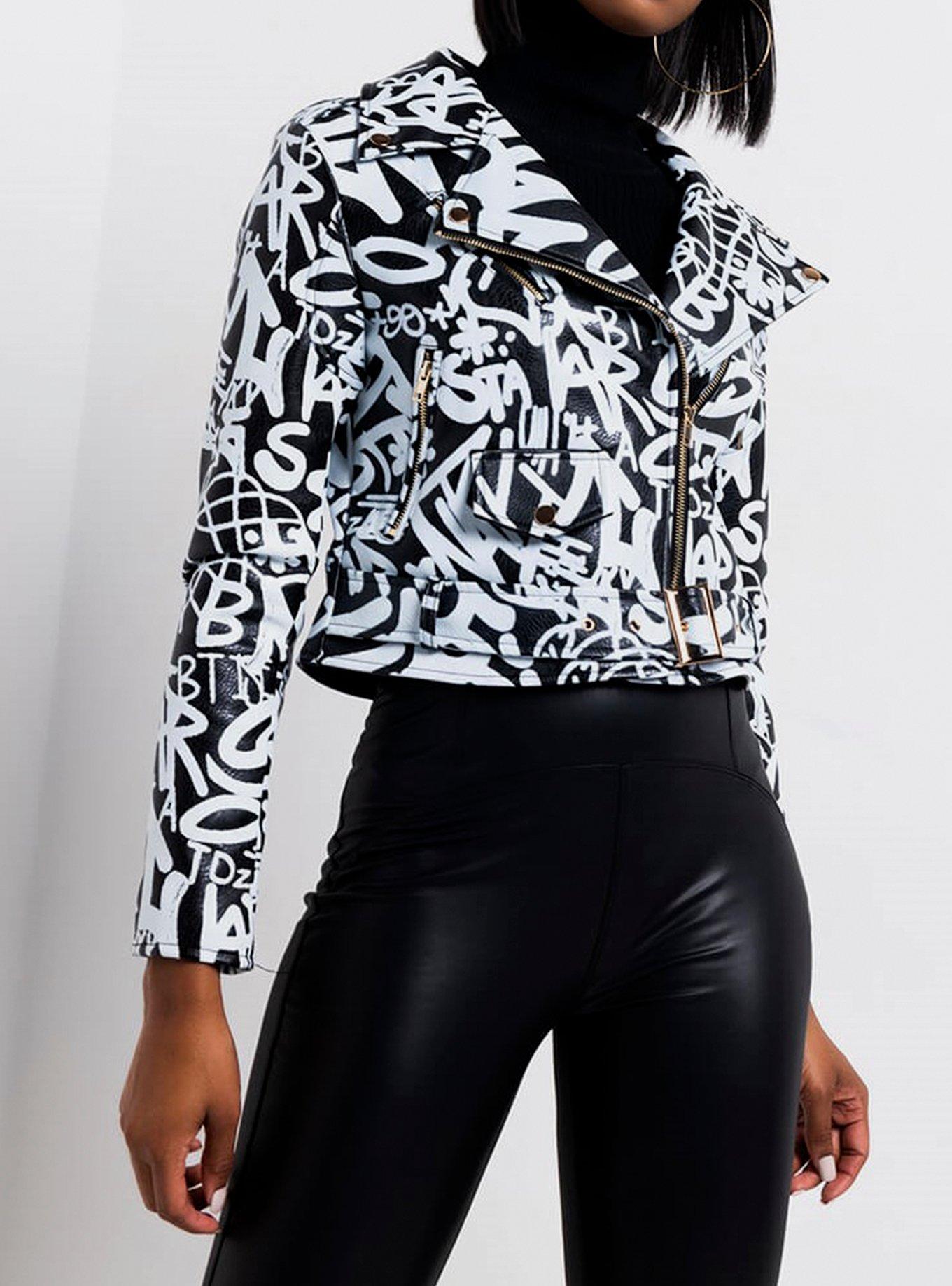 Azalea Wang No Games Moto Jacket, BLACK, hi-res