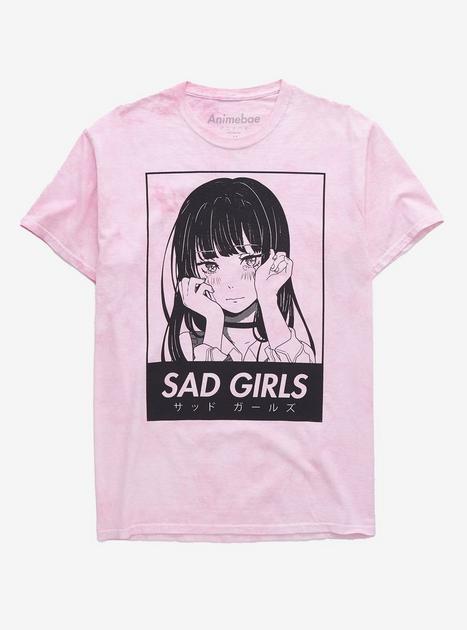 sad anime girl shirt