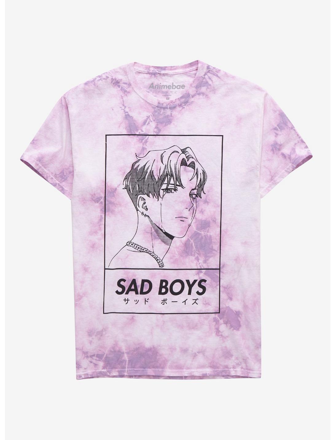 Animebae Sad Boy Lavender Wash T-Shirt, LAVENDER, hi-res