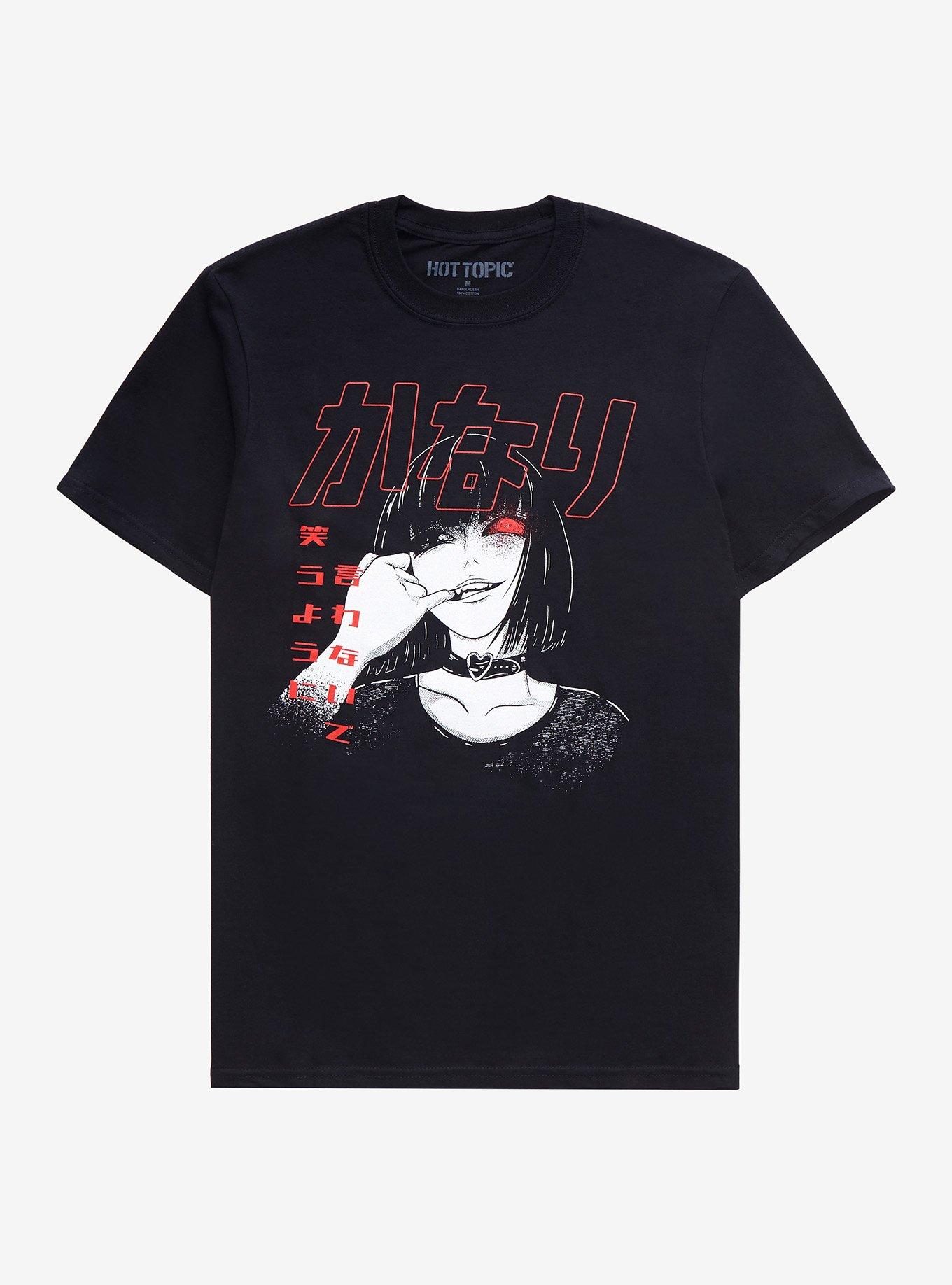 Anime Smile Pretty Horror T-Shirt, BLACK, hi-res