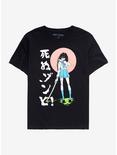 Zombie Hunter Anime Girl T-Shirt, BLACK, hi-res