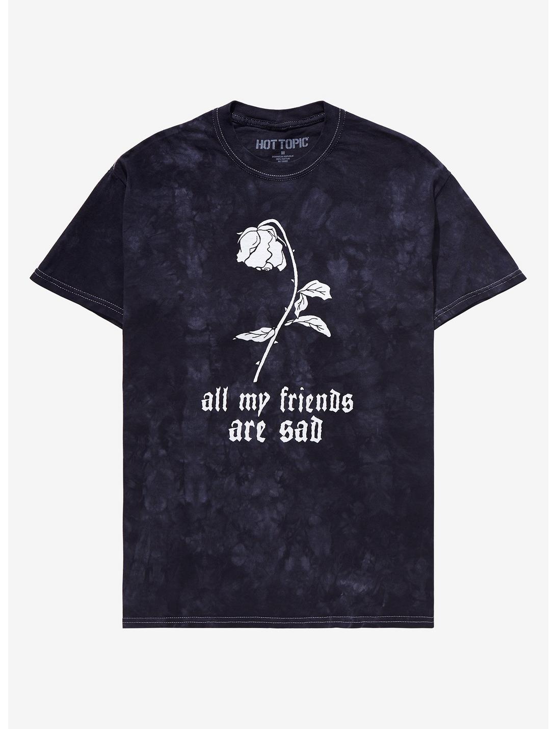 Sad Friends Dark Wash T-Shirt, BLACK, hi-res