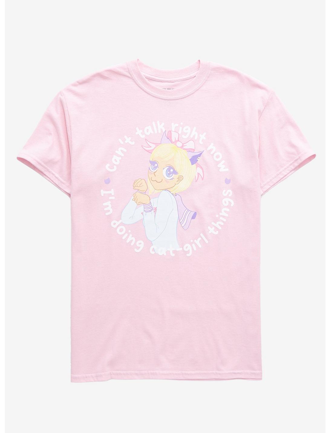 Cat Girl Things T-Shirt, LIGHT PINK, hi-res