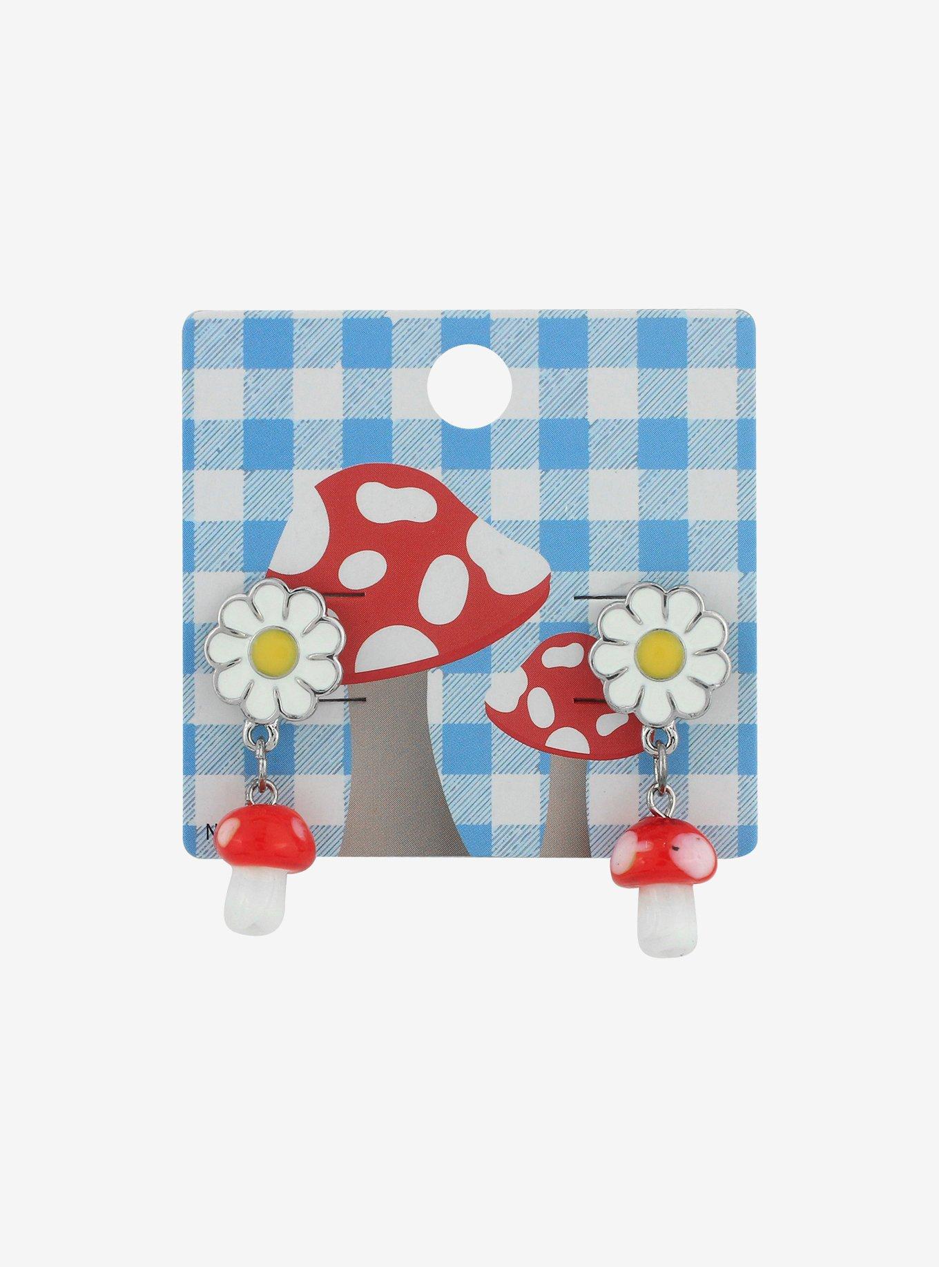 Daisy Mushroom Drop Earrings, , hi-res