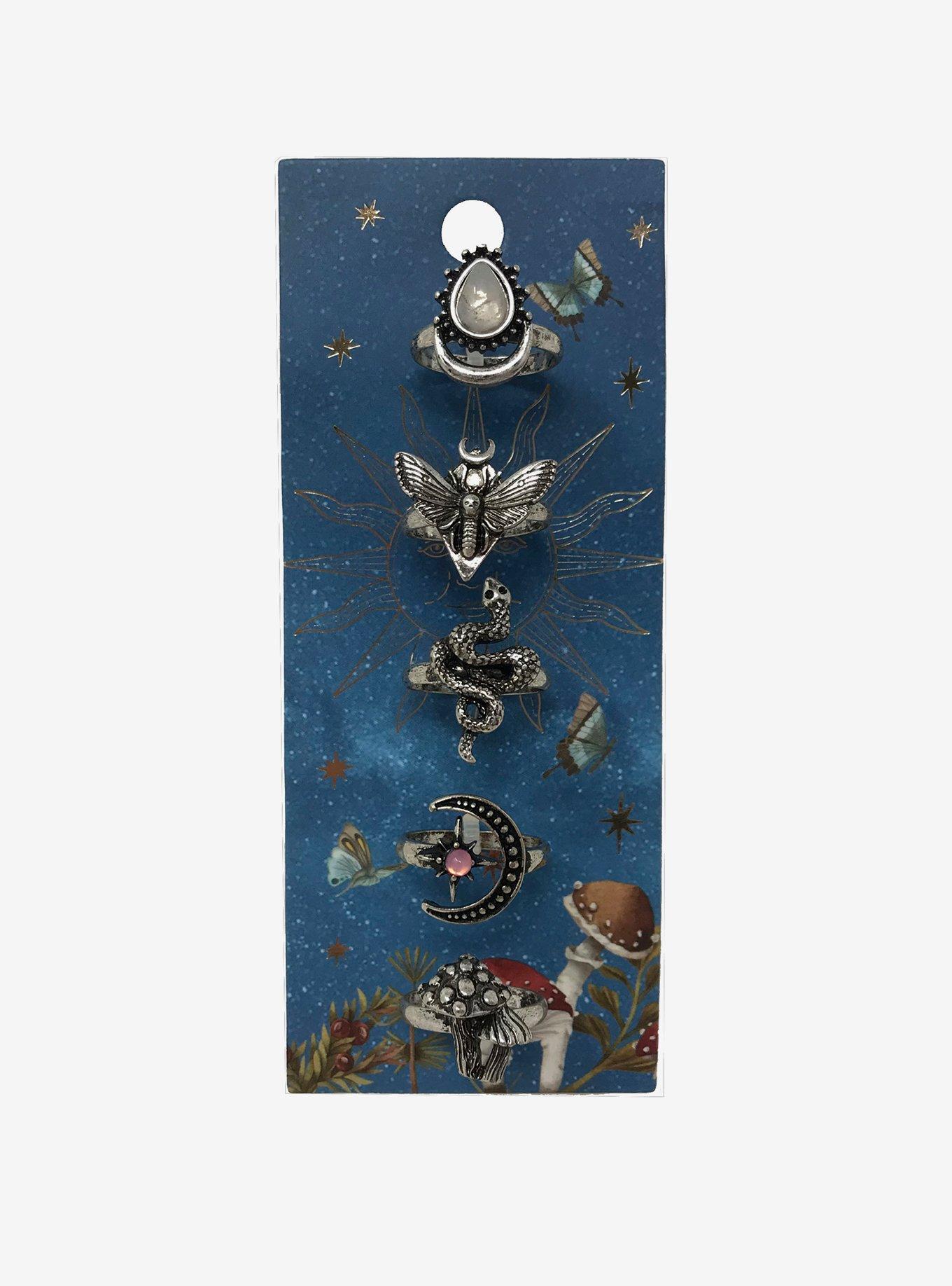 Dark Forest Snake Mushroom Ring Set, , hi-res