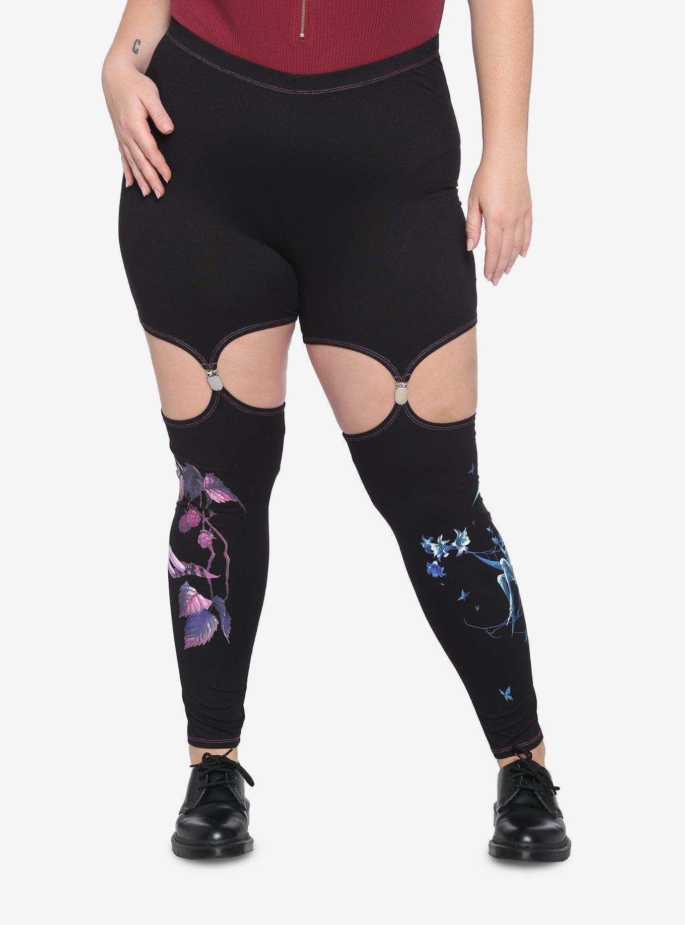 Fairies By Trick Garter Leggings Plus Size, MULTI, hi-res