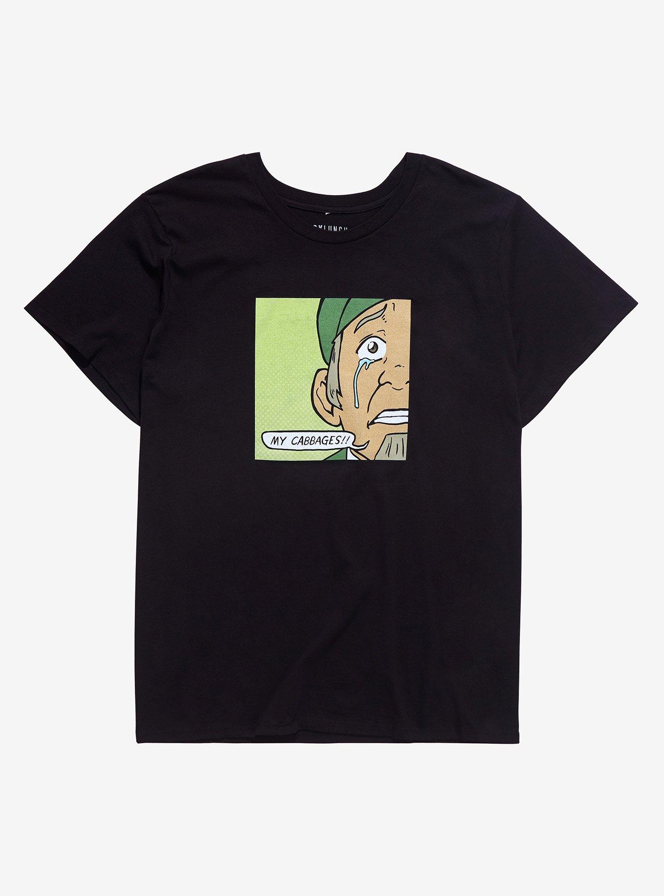 Avatar: The Last Airbender Cabbage Merchant Panel Women's Plus Size T-Shirt - BoxLunch Exclusive, BLACK, hi-res