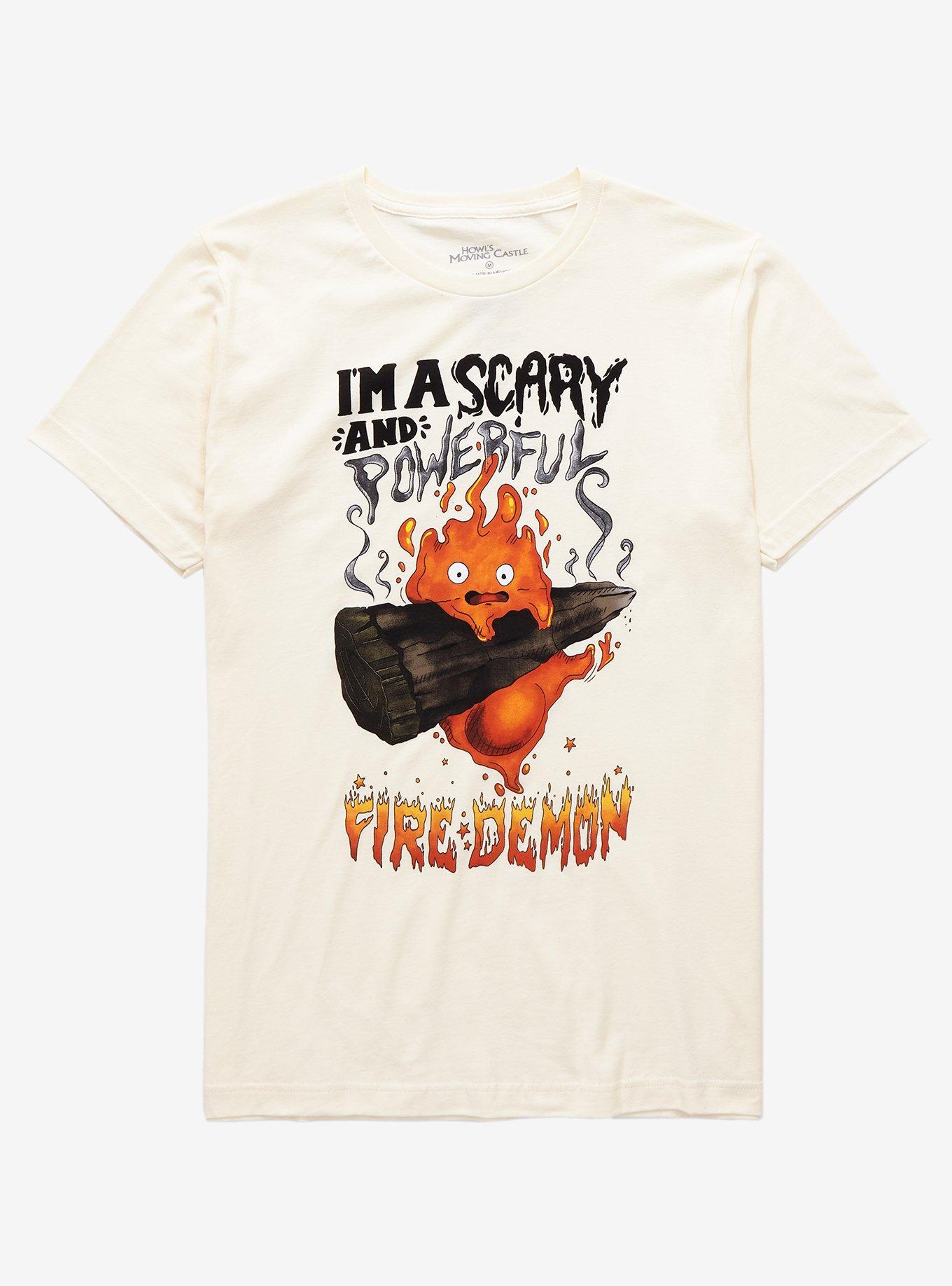 Studio Ghibli Howl’s Moving Castle Calcifer Scary & Powerful Women’s T-Shirt - BoxLunch Exclusive, , hi-res