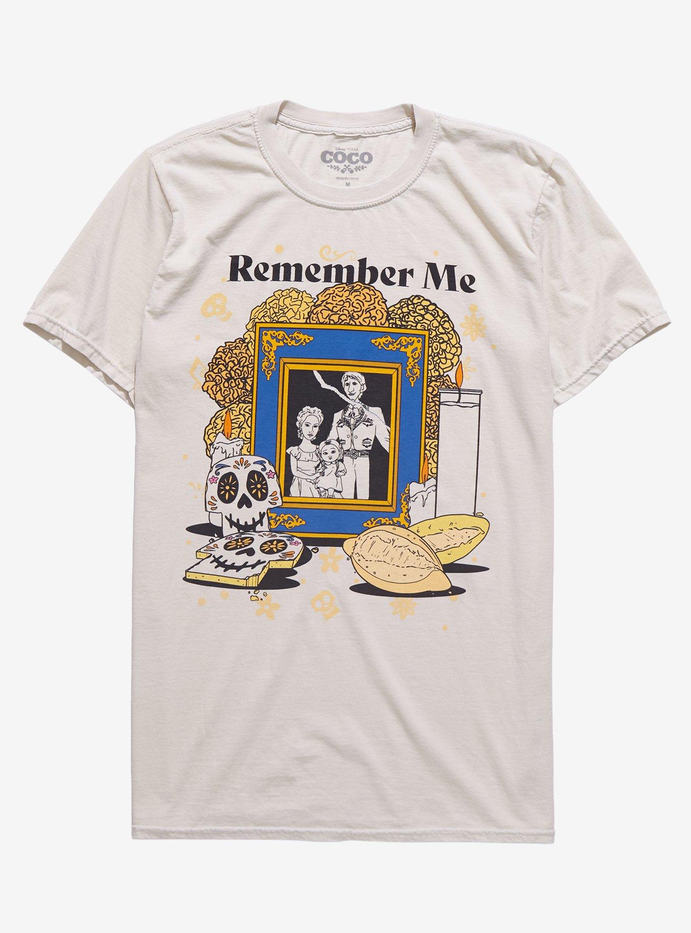 Disney Pixar Coco Remember Me Ofrenda Woman&rsquo;s T-Shirt - BoxLunch Exclusive, NATURAL, hi-res