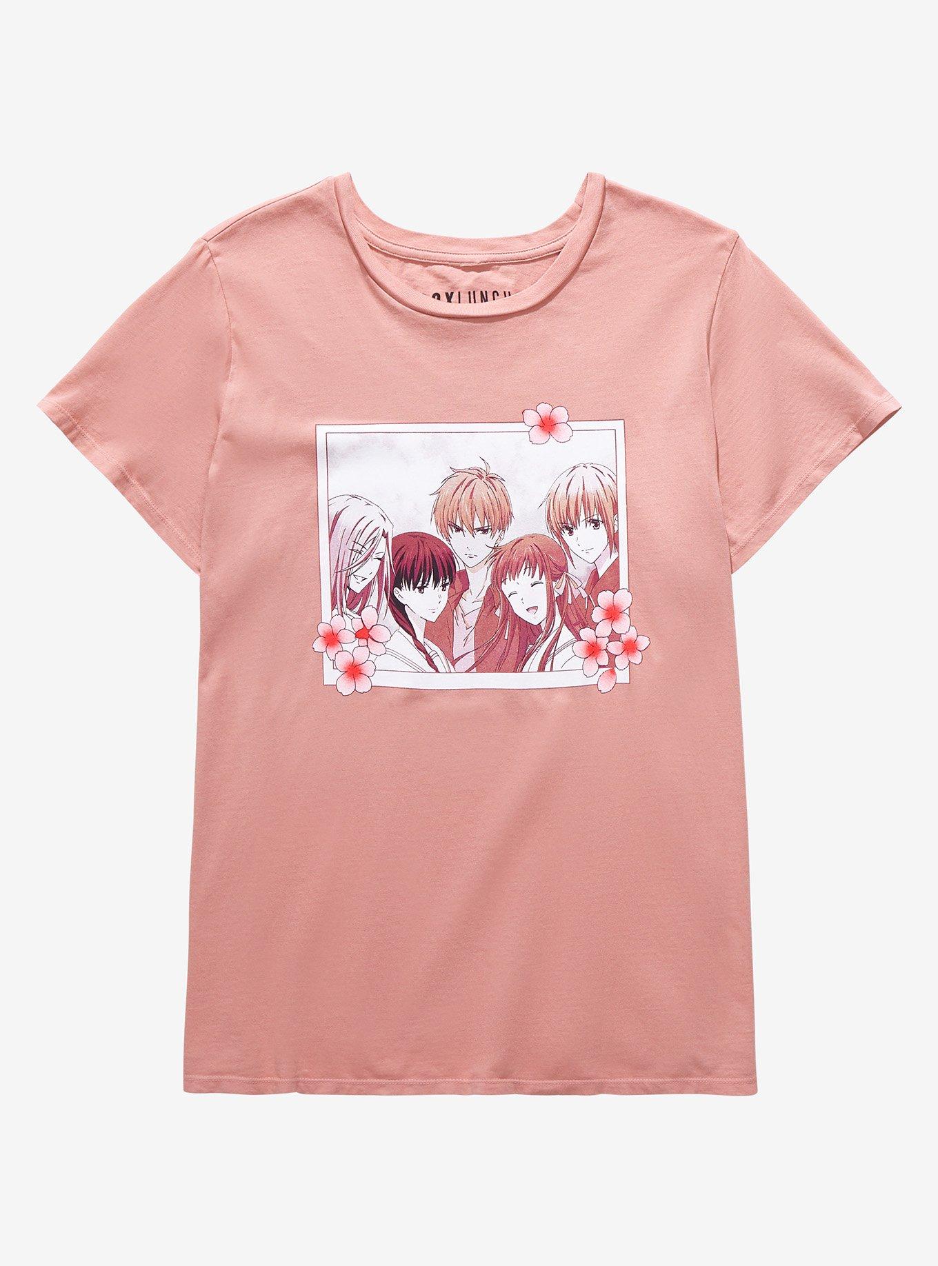 Fruits Basket Group Photo Women&rsquo;s Plus Size T-Shirt - BoxLunch Exclusive, LIGHT PINK, hi-res