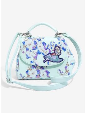 Plus Size Loungefly Disney Alice in Wonderland Alice & Dinah Floral Sequin Handbag - BoxLunch Exclusive, , hi-res