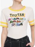 TinyTAN Member Wappen Badge Athletic T-Shirt Inspired By BTS Hot Topic Exclusive, CREAM, hi-res
