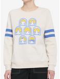 TinyTAN Member Wappen Badge Girls Athletic Sweatshirt Inspired By BTS Hot Topic Exclusive, CREAM, hi-res