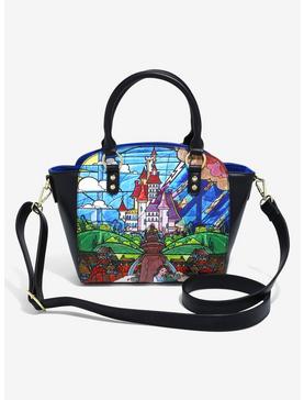 Disney Beauty And The Beast Stained Glass Hobo Bag Purse Loungefly NEW! 