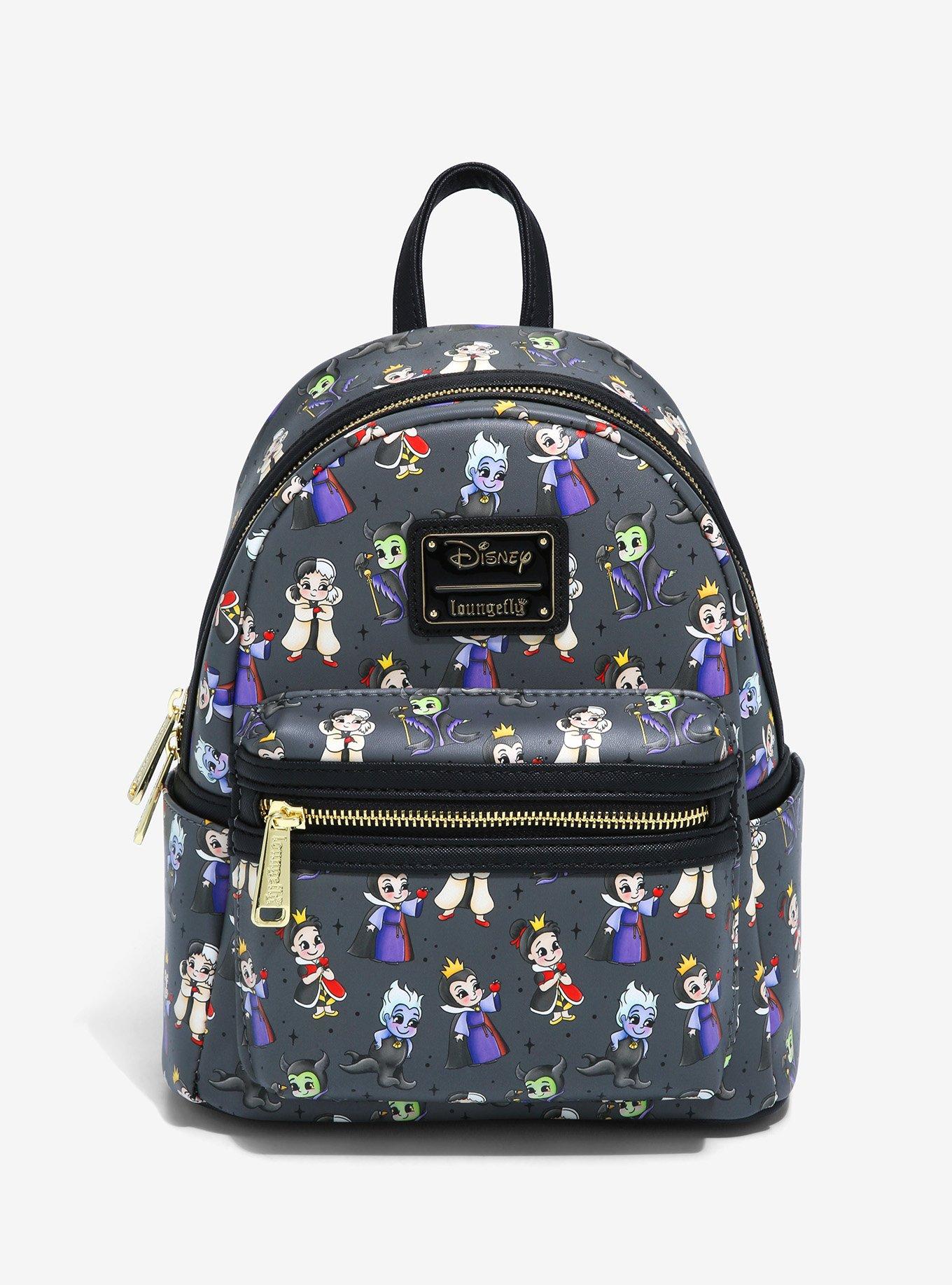 Loungefly x Disney Villains Mini Backpack Handbag All-Over Print Cruel –  Open and Clothing