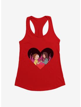 Rick And Morty Heart In Flames Girls Tank, , hi-res