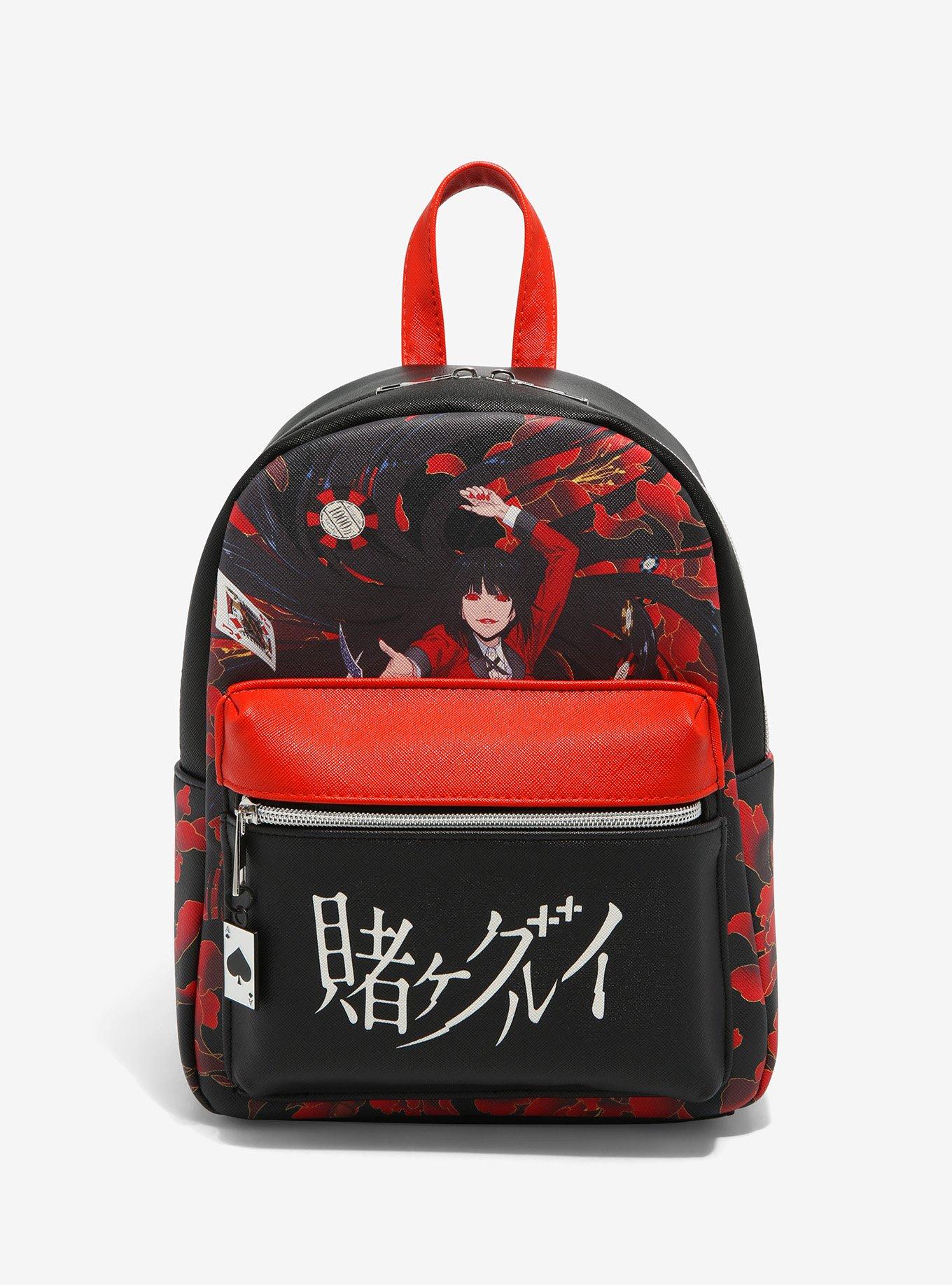 Kakegurui Yumeko Jabami Mini Backpack Black Red Floral Hibiscus Bag buy