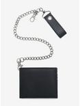 Black Bifold Chain Wallet, , hi-res