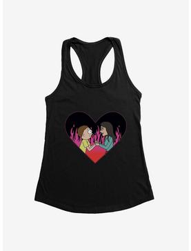 Rick And Morty Heart In Flames Womens Tank Top, , hi-res