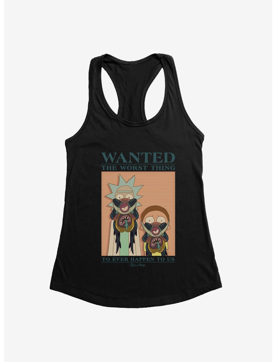 Rick And Morty Wanted Poster The Worst Thing To Ever Happen To Us Womens Tank Top, , hi-res