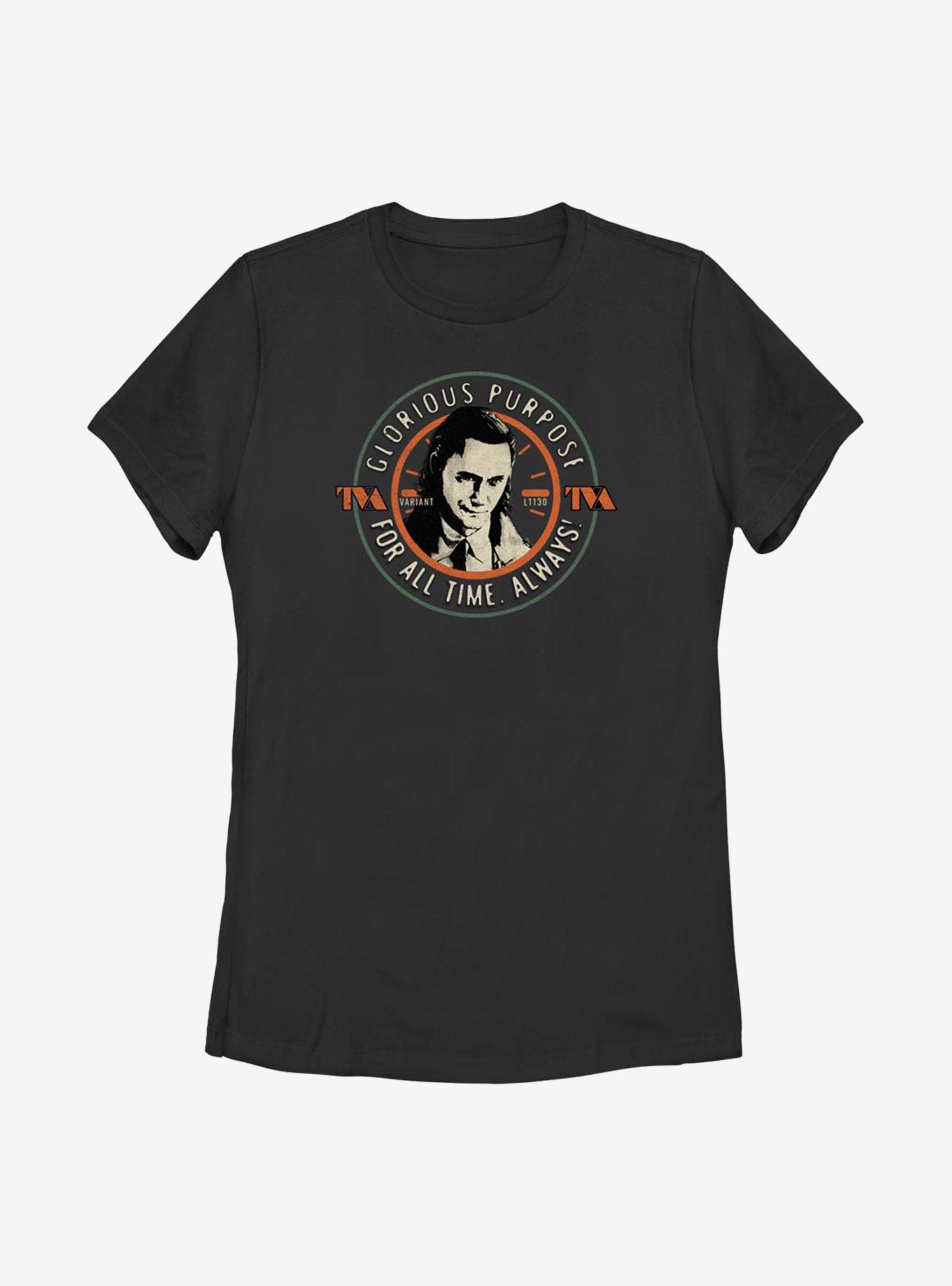 Marvel Loki Circle Stamp Womens T-Shirt, BLACK, hi-res