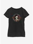Marvel Loki Circle Stamp Youth Girls T-Shirt, BLACK, hi-res