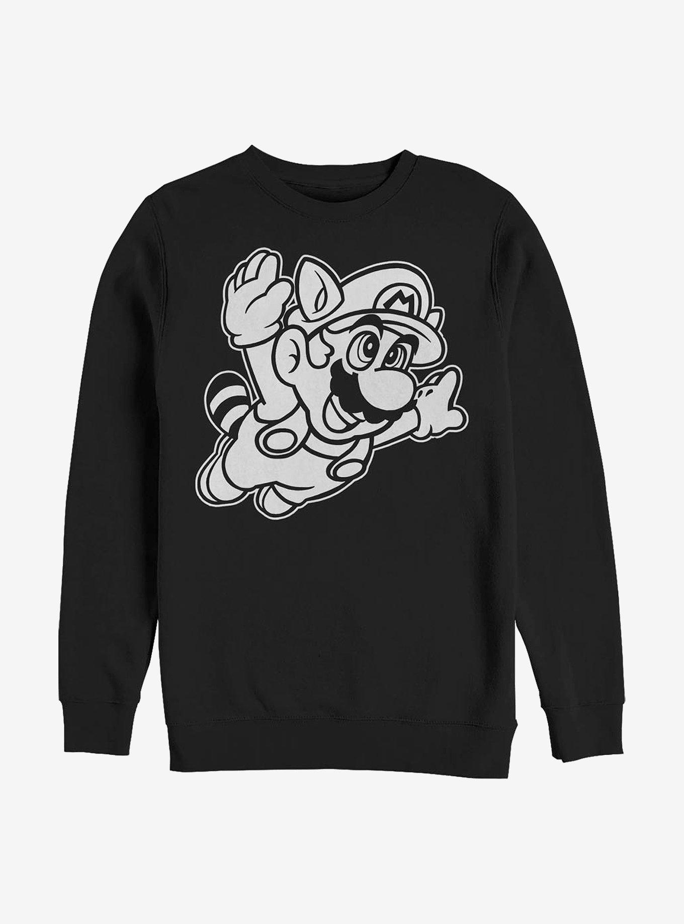Nintendo Mario Flyer Crew Sweatshirt, BLACK, hi-res