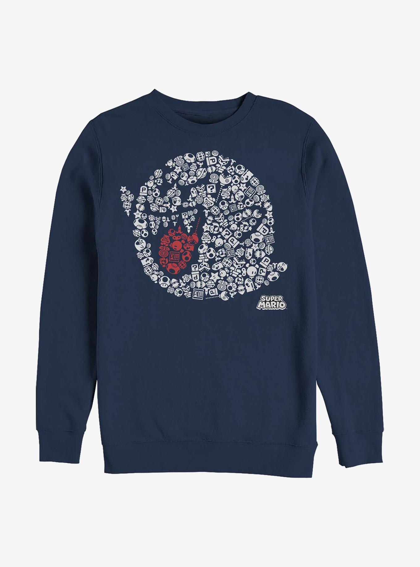 Nintendo Mario Boo Filled Crew Sweatshirt, , hi-res