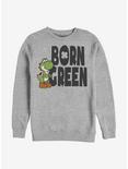 Nintendo Mario Born Green Crew Sweatshirt, ATH HTR, hi-res