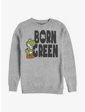 Nintendo Mario Born Green Crew Sweatshirt, , hi-res