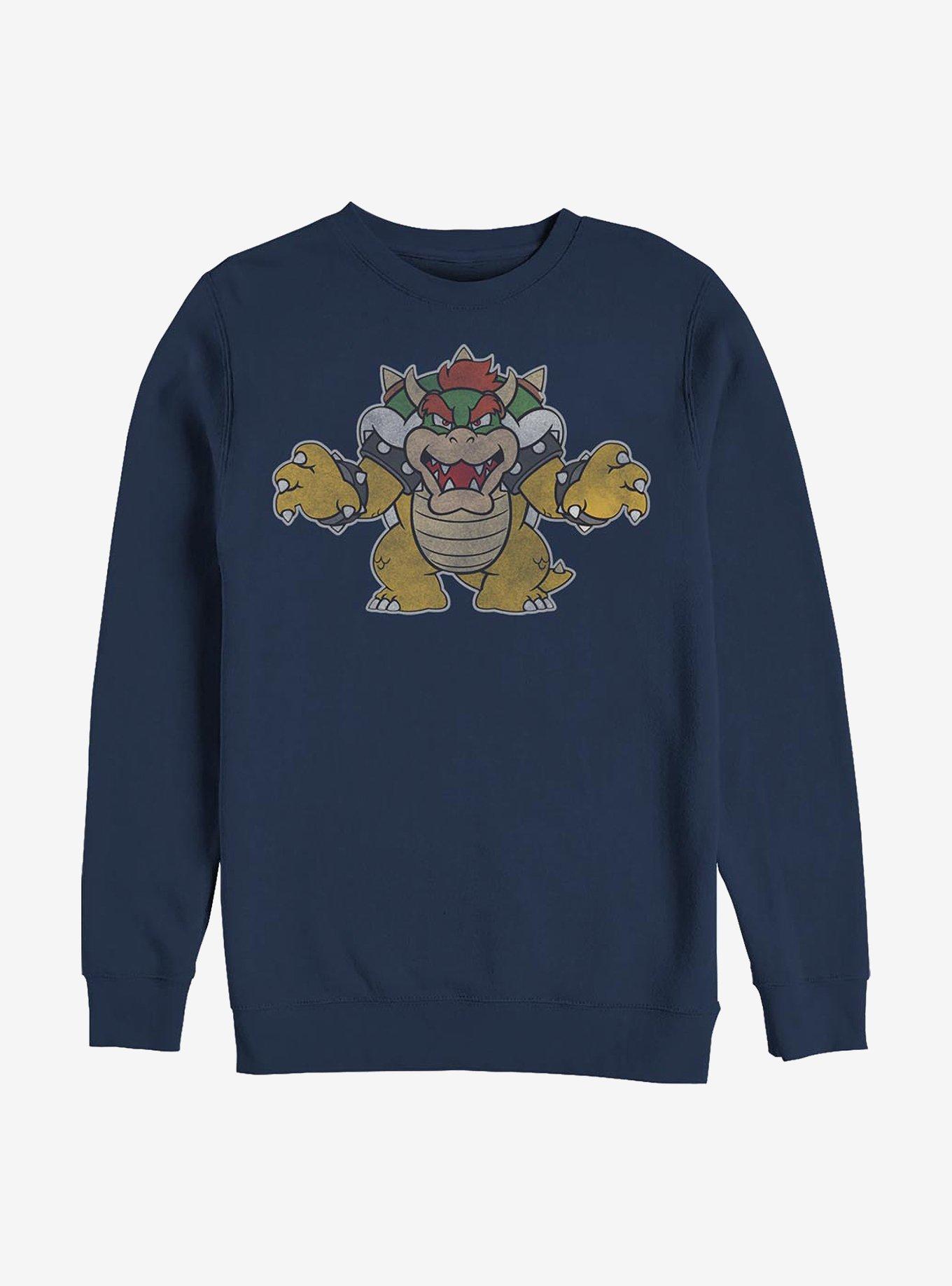 Nintendo Mario Just Bowser Crew Sweatshirt, NAVY, hi-res